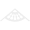 Ekena Millwork Pitch Classic Wagon Wheel Architectural Grade PVC Gable Pediment, 72"W x 30"H x 1"P (10/12) GPP072X030X100CWW - alternate 2